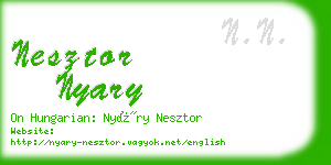 nesztor nyary business card